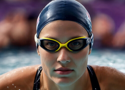 Photo of an olympic swimmer