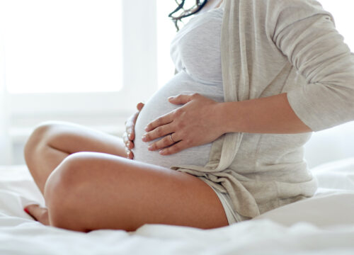 Photo of a mom-to-be's pregnant belly